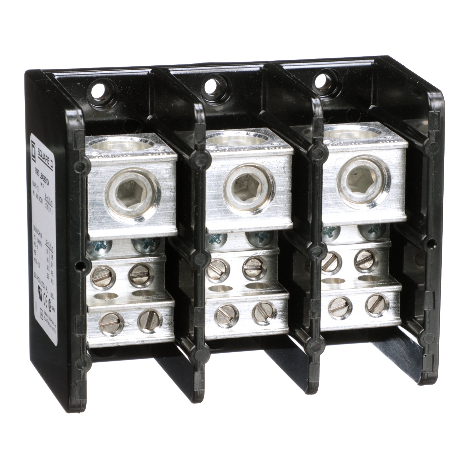 Power Distribution Block 3P Main 1-#14-2/0 Branch 1-#14-2/0